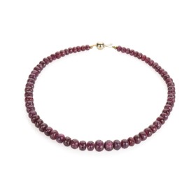 Ruby necklace with gold clasp