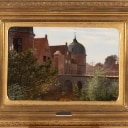 Carl Christian Andersen Part of Frederiksborg Castle, oil on canvas