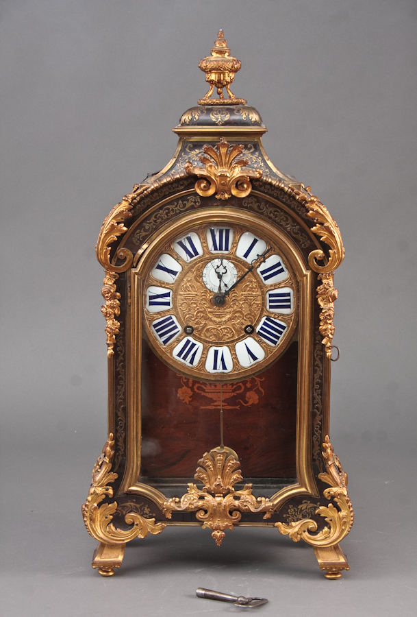 French Boulle mantel clock, master Jean-Baptiste Du Tertre II 1715-1773 ...