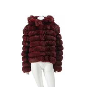 6811 - SOS Black Snow for Kopenhagen Fur. Down jacket with colored fox size 36/S