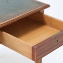 Mahogany desk with green leather top, first half of the 20th century