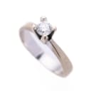 Flemming Kjerulff: A diamond solitaire ring of 14k white gold, approx. 0.45 ct. TW/VS. Size 55
