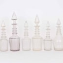 Eight carafes from Aalborg Glassworks circa 1870-1910 (8)