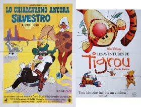 To store plakater for børnefilm, Looney Tunes og Peter Plys (3)