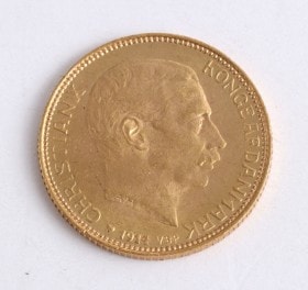 Danmark. 20 kroner af guld, 1914