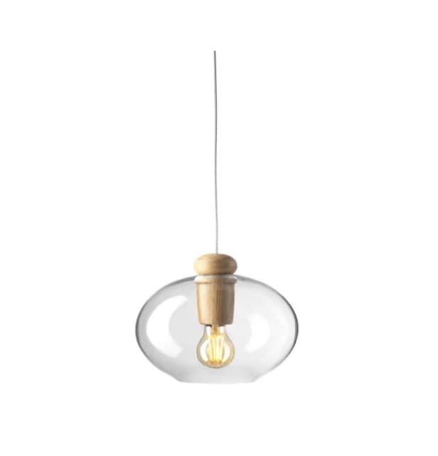 971 + 966. Børge Mogensen and Philip Bro for FDB. B5 shelf and Hiti pendant and table lamp, oak (5 boxes)
