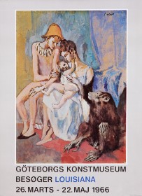 Pablo Picasso, efter. Plakat, 'Göteborgs Konstmuseum besøger Louisiana', 1966