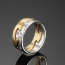Georg Jensen, fusion ring af 18kt guld og hvidguld (2)