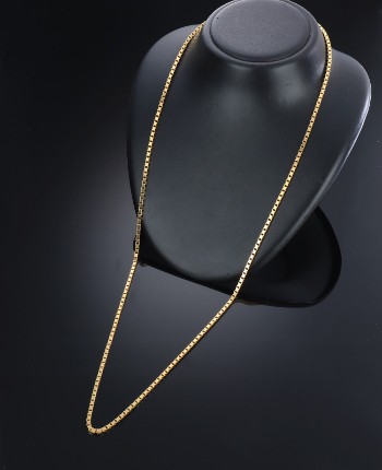 Venezia halskæde af 18 kt. guld med karabinlås - 90 cm.