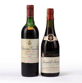 Red wine. 1 fl. Chateau Giscours 1967/ 1 fl. Chambolle-Musigny 1970 (2)