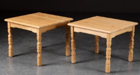 Pair of oak lamp tables in Kjærnulf style (2)