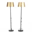 Two floor lamps in lacquered metal. (2)