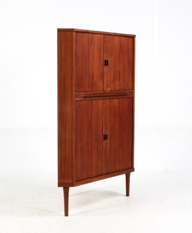 Skagen Furniture Factory. Corner cabinet, 1960s, teak wood