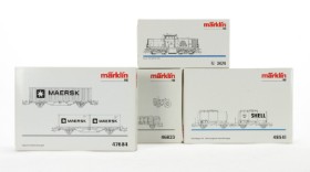 Märklin 3474+48541+46823+47684 HO: Diesel locomotive Series 133, Tank car set, Wood Spirits carburetor and Wagen set Maersk (4)