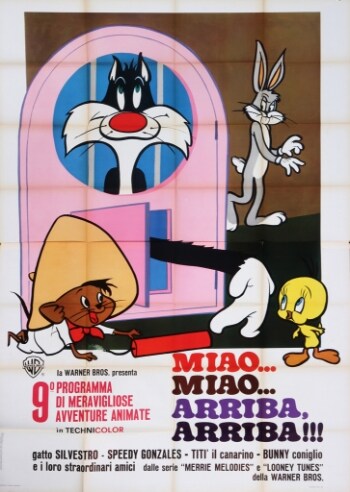 Stor, italiensk plakat, Miao....Miao...Arriba, Arriba!!!, 1966 (2)
