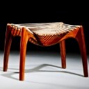 Jørgen Høvelskov. Harpe, taburet samt bord (2)