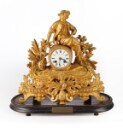 Phillippe H. Mourey. French mantel clock with glass dome, last quarter of the 19th century