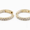 Pair of brilliant-cut 14k gold hoop earrings with Lab Grown diamonds of 2.00 ct. (2)
