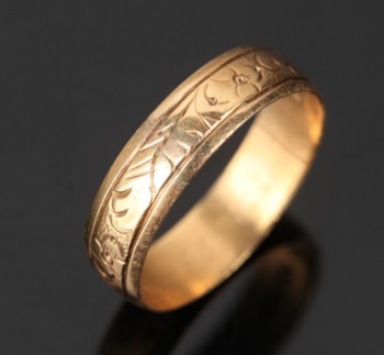 A. Grim & H. Niebuhr. Ring af 14 kt guld