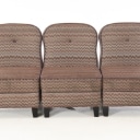 La Fibule. Three lounge chairs and a Decca chest of drawers (4)