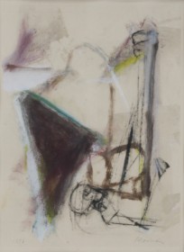 390542. Peter Brandes. Abstrakt figurkomposition, 1983