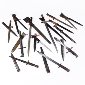 Collection of bayonets, World War 2 etc.