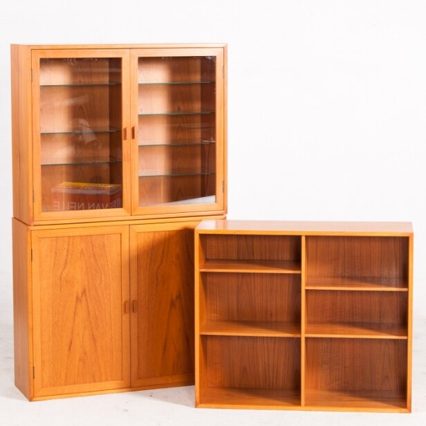 Kai Kristiansen, 3 skabe fra reolsystemet, fremstillet hos FM Furniture (Feldballes Møbelfabrik) i teak (3)