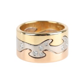 Nina Koppel: 'Fusion' ring af 18 kt. tre-farvet guld. Ringstr. 57. (3)