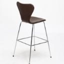 Arne Jacobsen. 'Seven' bar stool with Mokka aniline leather