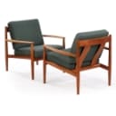 Grete Jalk. Et par hvilestole model 118, teak