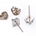 Aagaard. A pair of diamond earrings in 14 kt. white gold, total 0.14 ct. (2)