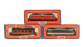 Märklin 3154+3165+3170 HO: Three electric locomotives ÖBB 1141, BB 9280 and SJ D 109 (3)