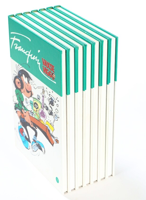 Egmont Serieforlaget. André Franquin / Marsu. Vakse Viggo-bøger bd. 1-7 i kassette.