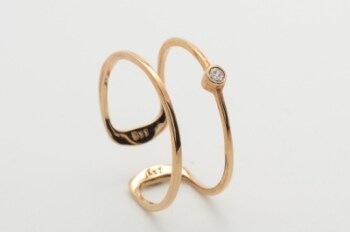 Ring af 8 kt. guld, str. 56