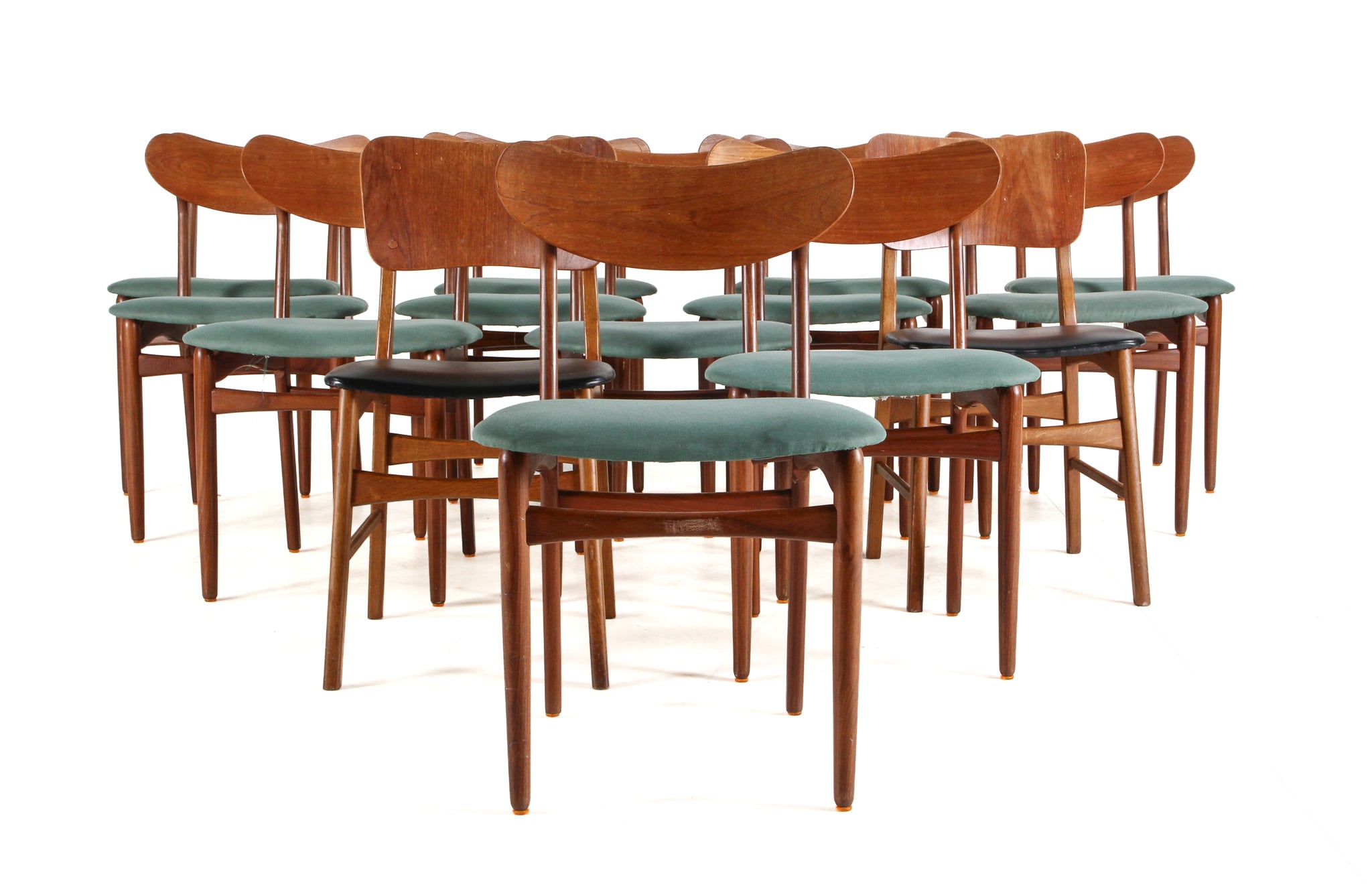 Danish furniture manufacturer. Dining chairs, teak, 1960s (14)