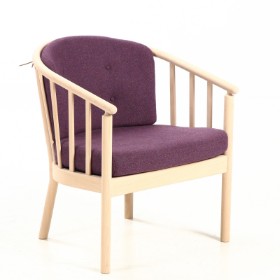 Stouby, Armchair oak. Model Bella, wool.