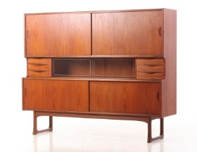 Nyrup Furniture Factory. High teak sideboard, 1950-60s