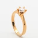 Bræmer Jensen, Solitaire ring with brilliant of approx. 0.40 ct. TW/Plumbing