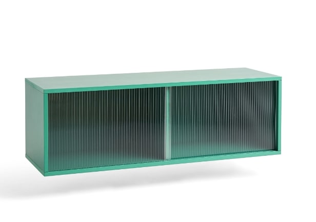Muller Van Severen for HAY. Vægophængt skabsmodul m/glaslåge, Colour Cabinet, Dark Mint, 120 cm