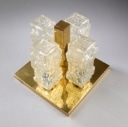 Limburg. Wall lamp made of brass and crystal glass