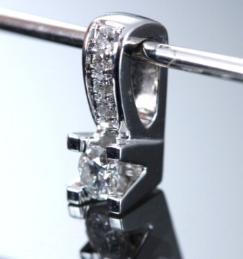 Cleopatra vedhæng, 14 kt hvidguld med brillant, 0.07 ct