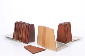 Kai Kristiansen and others Collection of teak, oak and rosewood bookends (36)