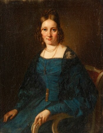 Danish Golden Age painter (19th century). Portrait of young woman