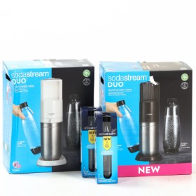 SodaStream DUO Sodavandsmaskiner samt flasker (4)