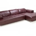 Ewald Schillig: Dyb lounge sofa betrukket med bordeaux læder