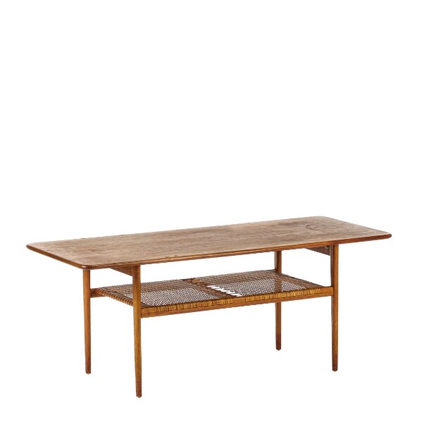 C.B. Hansen Etabl. Rectangular coffee table made of teak and oak