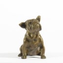 Bronzeskulptur, fransk Bulldog.