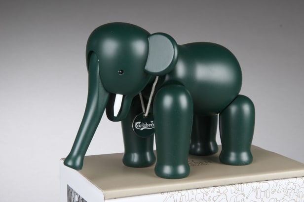 Kay Bojesen. Carlsberg grøn elefant limited edition, lavet i ca. 1500 stk