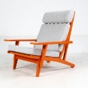 Hans J. Wegner. High-backed armchair, model GE-375, newly lacquered