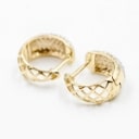 Par brillant øreringe af 14 kt guld med diamanter på 0.50 ct. (2)